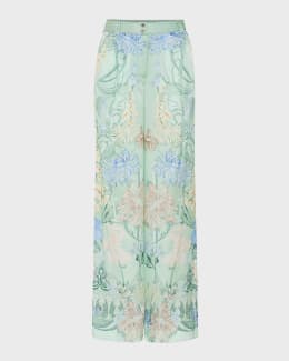 Camilladress High Rise Color Block Printed Wide Leg Pants