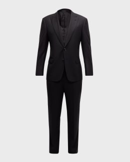 Giorgio Armani Men's Basic Wool Two-Piece Suit | Neiman Marcus