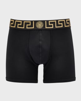Versace Men's Cotton Jersey Logo Boxer Briefs | Neiman Marcus
