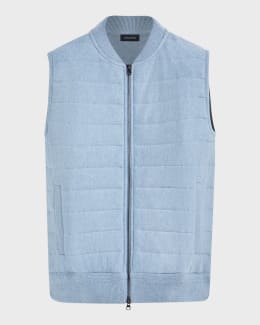 Marni Men's Cotton Openwork Crochet Knit Vest | Neiman Marcus