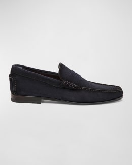 Santoni Men s Gannon Leather Penny Loafers Neiman Marcus