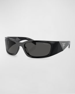 Prada Men s Geometric Rectangle Acetate Sunglasses Neiman Marcus