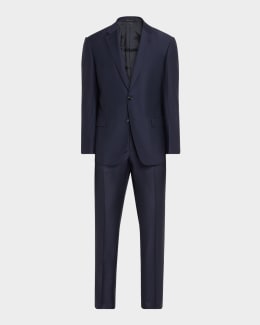 スーツ ARMANI MK Giorgio Armani Men's Silk-Lapel Micro-Pattern Suit | Neiman