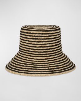 Isabel Marant Tulum Shell Raffia Bucket Hat | Neiman Marcus