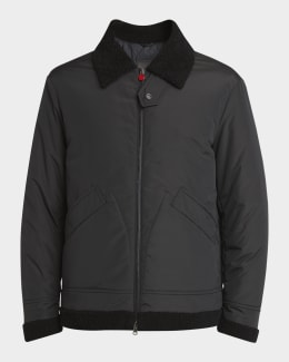 ブルゾン BRUNELLO CUCINELLI 'Shiny Zipper Pull' bomber jacket Brunello Cucinelli Men's Nylon-Silk Full-Zip Bomber Jacket