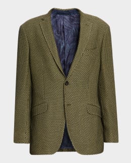 Etro Men's Ornate Jacquard Peak-Lapel Evening Jacket | Neiman Marcus