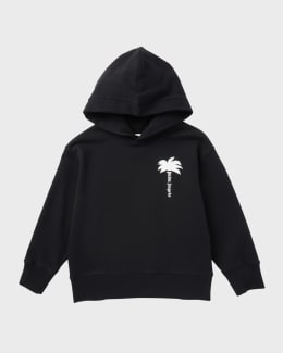 Palm Angels Boy's Classic Logo-Print Hoodie, Size 4-12