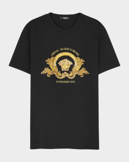 Versace Men s Beaded Medusa T Shirt Neiman Marcus