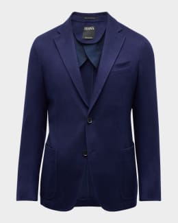 24AW new/PRADA ウールとモヘアのブレザー Blazer Blue Prada single-breasted Wool Blazer | Blue | FARFETCH