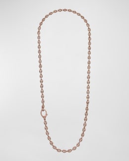 Marco Dal Maso Men's Yellow Gold Carved Tubular Necklace