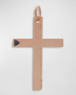 【関税送料込み】Sydney Evan 14K クロスネックレス Sydney Evan Men's 14K Gold Diamond Baguette Cross Pendant