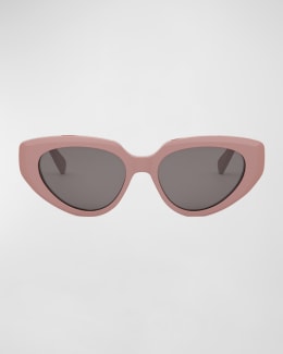 Celine Triomphe Logo Acetate Cat-Eye Sunglasses | Neiman Marcus