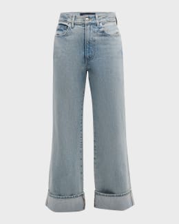 Veronica Beard Gracie Belted Denim Pants | Neiman Marcus