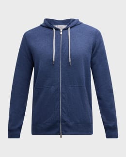 Moschino Men's Logo-Tape Raglan Zip Hoodie | Neiman Marcus