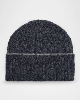 ハット BRUNELLO CUCINELLI Ribbed cashmere hat Brunello Cucinelli Men's Cashmere Donegal Rib-Knit Beanie