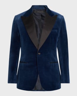 TOM FORD Men's Shelton Velvet Faille Cocktail Jacket TOM FORD Men's Shelton Velvet Faille Cocktail Jacket