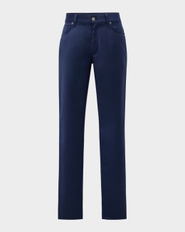 Men's Straight Fit Flat-Front Pants | Neiman Marcus