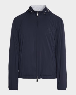 CASABLANCA Men's Gradient Fleece Quarter-Zip Jacket | Neiman Marcus