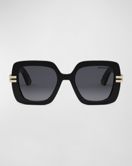 LANVIN ハイロットフレムサンクラス SLN724V 0APA Lanvin Babe Oversized Square Twisted Metal Sunglasses