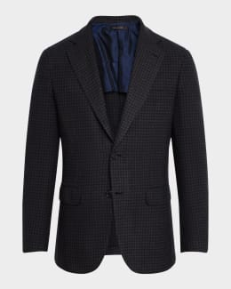 Brioni Men's Solid Wool-Silk Blazer | Neiman Marcus
