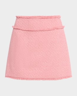 スカート DOLCE & GABBANA Tweed mini skirt Pink DOLCE&GABBANA Frayed wool-blend tweed mini skirt | NET-A-PORTER
