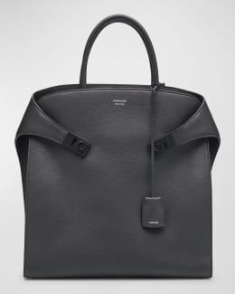 Dries Van Noten Men's Double Two-Tone Leather Tote Bag