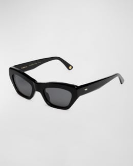 Moschino Logo Acetate Cat-Eye Sunglasses | Neiman Marcus
