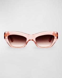KIMEZE Gabriel Acetate Cat-Eye Sunglasses | Neiman Marcus display picture 2