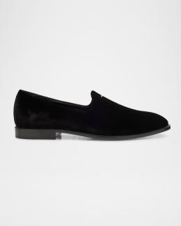 Men\'s Ferragamo Black Velvet Formal Loafers perfect for black tie events Ferragamo Men main image 3