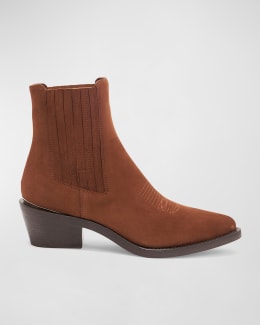 Partlow Abigail Leather Metallic Cutout Western Boots Neiman Marcus