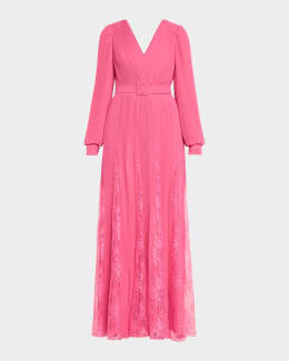 badgley mischka collection embellished long-sleeve scuba coat dress Badgley Mischka Collection Cutout Square-Neck Scuba Midi Dress