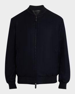 Brunello Cucinelli Men's Travel Full-Zip Bomber Jacket