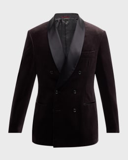Brunello Cucinelli Men's Velvet Peak-Lapel Tuxedo Jacket
