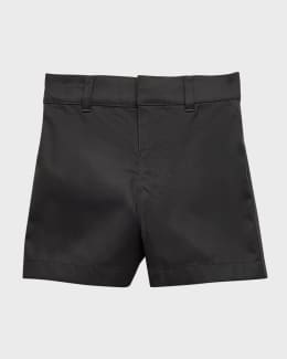 Burberry Boy's Oscar Check Turn-Up Cotton Shorts, Size 4-14