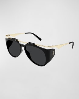サングラス Saint Laurent 'SL 820 Victorie' sunglasses Saint Laurent SL820 Victorie Aviator Sunglasses | Neiman Marcus