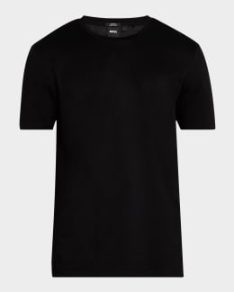 Giorgio Armani Men's Textured Stretch T-Shirt | Neiman Marcus