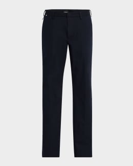 Giorgio Armani Men's Flat-Front Wool Trousers | Neiman Marcus