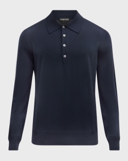 Tom Ford Men s Ribbed Henley Long Sleeve T Shirt Black Men s 48 Shirts Tops Henley Shirts