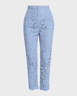 ALAIA Sheer Peplum Pants | Neiman Marcus
