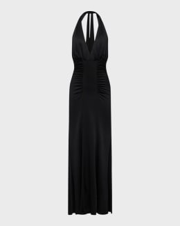 Diane von Furstenberg Sasha Deep V-Neck Twist Gown | Neiman