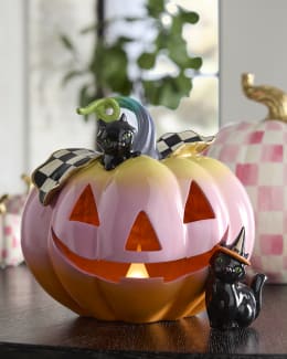 マッケンジーチャイルズ　ハロウィン　パンプキン MacKenzie-Childs Orange Striped Halloween Pumpkin | Neiman
