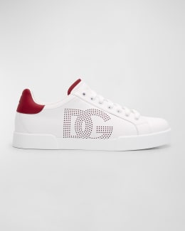 Dolce&Gabbana Men's Portofino Yacht Woven Leather Low-Top