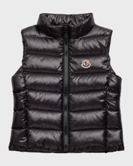 Moncler Kid's Ghany Quilted Puffer Down Vest, Size 8-14