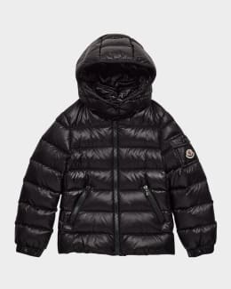 Moncler Girl's Bodette Puffer Jacket W/ Dyed Shearling Hood, Size