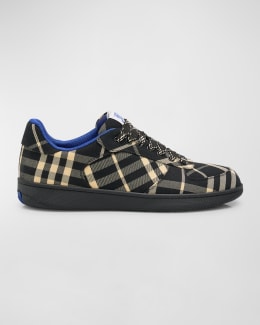 Burberry Men's Leather Box Low-Top Sneakers | Neiman Marcus