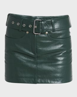 TOM FORD★素敵！Glossed-leather midi skirt Tom Ford Ruched faux leather midi skirt TOM FORD