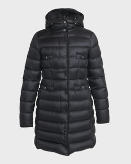 Moncler Wete Parka Jacket with Gathered Waist | Neiman Marcus