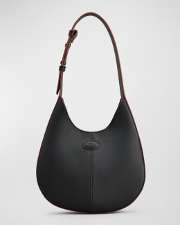 【関税＆送料込み】Tod'S Di Bag Small Leather Hobo Bag Woman BROWN Tod's Di Bag Hobo in Leather Small