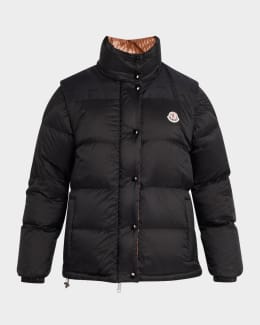 Moncler Selle Puffer Jacket with Zip-Off Sleeves | Neiman Marcus Moncler Selle Puffer Jacket with Zip-Off Sleeves | Neiman Marcus