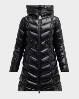 【60％OFF】 Long Chevron-Quilted Fulmarus Moncler Puffer Faux with Coat ジャケット・アウター